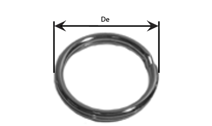 Teknisk ritning - Nyckelringar - Galvaniserade 