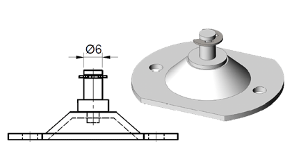 Technical drawing - Endfitting - Brackets mandrel