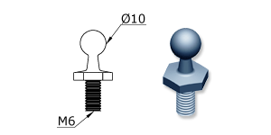 Technical drawing - Endfitting - Ballstud