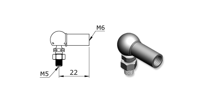 Technical drawing - Endfitting - Balljoint