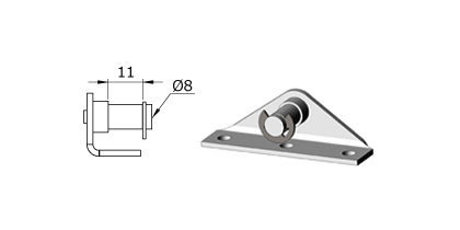 Technical drawing - Endfitting - Brackets mandrel Technical drawing - Endfitting - Brackets mandrel