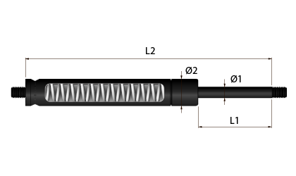 Teknisk ritning - Mekanisk "Gasfjäder"